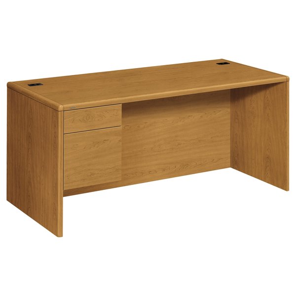 Hon Pedestal Desk, 30 in D, 66" W, 29.5" H, Harvest, Woodgrain Laminate H10784L.CC